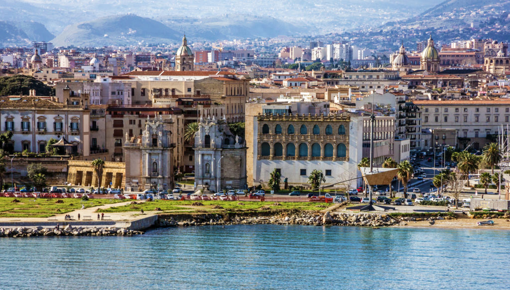 Palermo, Sicily, Italy. Seafront view