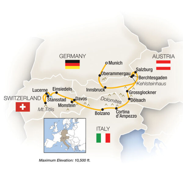 swiss alps tour map