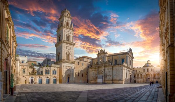 Historic church facade in Lecce