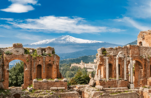 Taormina and Mt Etna