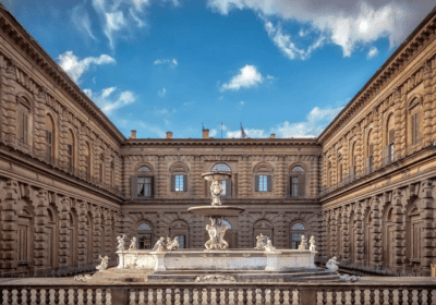 palazzo pitti courtyard in florence