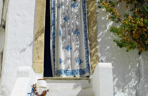 typical white doorway in ostuni