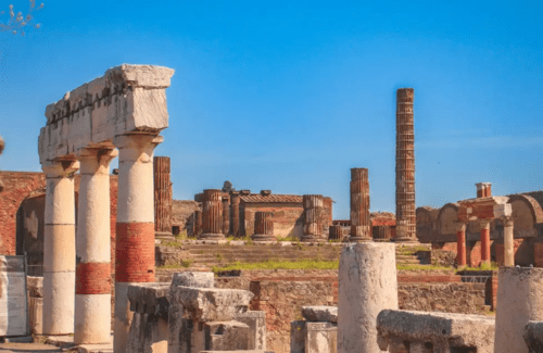 archaeological site in pompeii